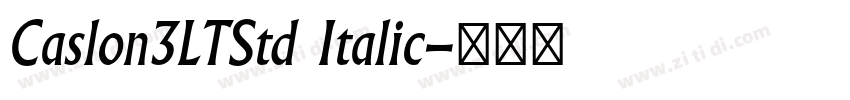 Caslon3LTStd Italic字体转换